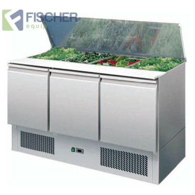 Fischer 3 Door Saladette Prep Fridge - ES03-00